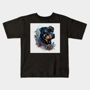 Rottweiler Art Kids T-Shirt